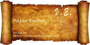 Vajda Eszter névjegykártya